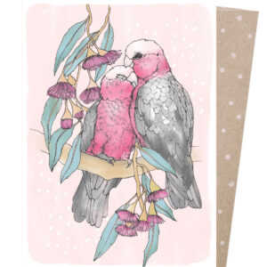 Earth Greetings Card - Galah Snuggles