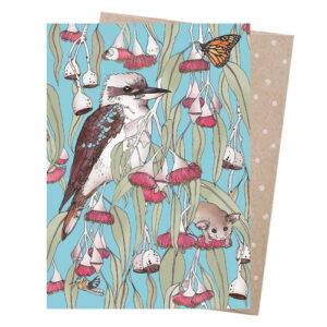 Earth Greetings Card - Silver Princess Kookaburra