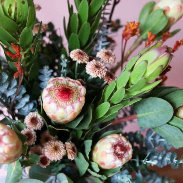 Close up of native flower arrangment.